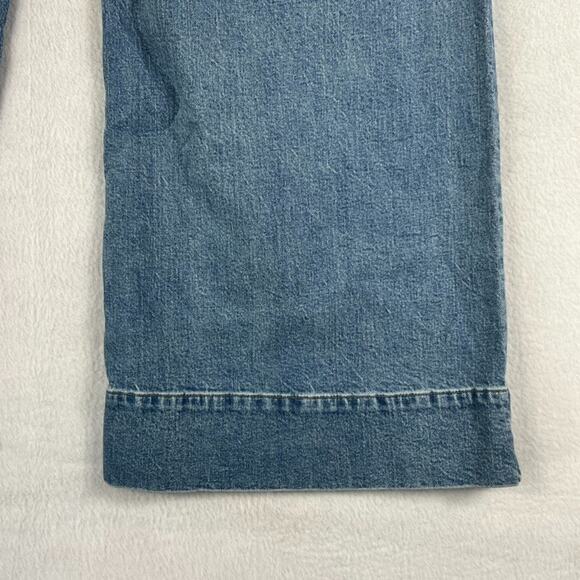J Crew Jeans Women's Size 34 High Rise Wide Leg Trouser Medium Wash Sailor NWT - Picture 3 of 13